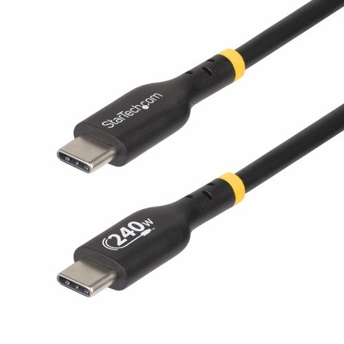 StarTech.com 6.6ft (2m) USB-C Charging Cable, Charge & Sync, 240W (5A) PD EPR, USB 2.0 Laptop Charger Cable, USB-IF Certified, TPE Jacket - Black USB C Charging Cord