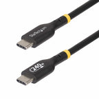 StarTech.com 3ft (91cm) USB-C Charging Cable, Charge & Sync, 240W (5A) PD EPR, USB 2.0 Laptop Charger Cable, USB-IF Certified , TPE Jacket - Black USB C Charging Cord