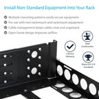 StarTech.com 3U Universal Server Rack Rails - Fixed Mounting Rails - 19" Adjustable Depth Rack Mount Rails