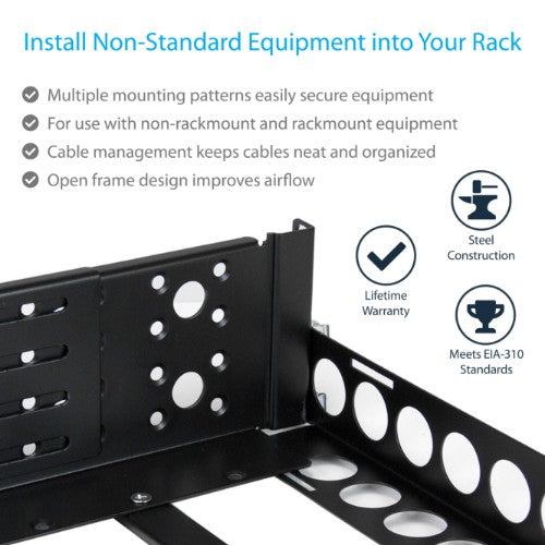 StarTech.com 3U Universal Server Rack Rails - Fixed Mounting Rails - 19" Adjustable Depth Rack Mount Rails