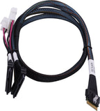 Microchip Technology 2305500-R Serial Attached SCSI (SAS) cable 0.8 m Black, Multicolour