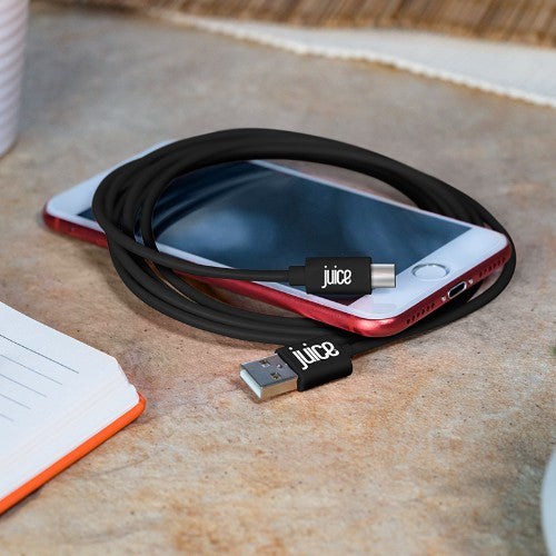 Juice JUI-CABLE-TYPEC-TYPEC-1M-RND-BLK USB cable 2 m USB 3.2 Gen 1 (3.1 Gen 1) USB A USB C Black