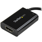 StarTech.com USB C to HDMI 2.0 Adapter with Power Delivery - 4K 60Hz USB Type-C to HDMI Display Video Converter - 60W PD Pass-Through Charging Port - Thunderbolt 3 Compatible - Black