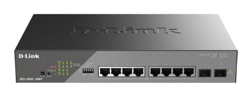 D-Link DSS-200G-10MP/E network switch Managed L2 Gigabit Ethernet (10/100/1000) Power over Ethernet (PoE) 1U Grey