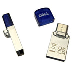 DELL AD564595 USB flash drive 128 GB USB Type-A / USB Type-C 3.2 Gen 1 (3.1 Gen 1) Blue, Silver