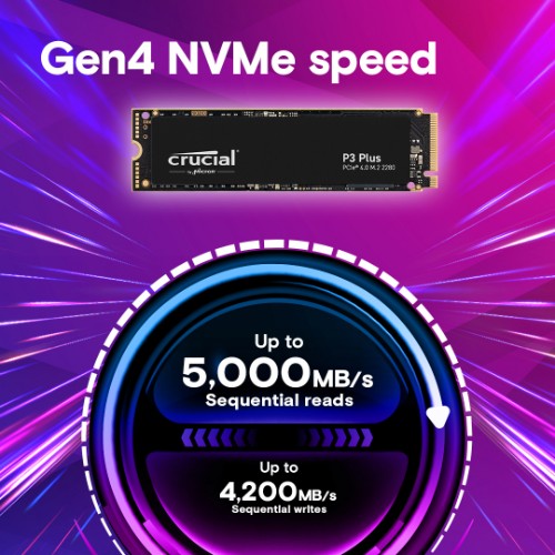 Crucial P3 Plus 2 TB M.2 PCI Express 4.0 NVMe 3D NAND