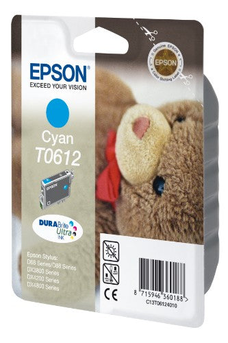 Epson C13T06124010/T0612 Ink cartridge cyan, 250 pages/5% 8ml for Epson Stylus D 68