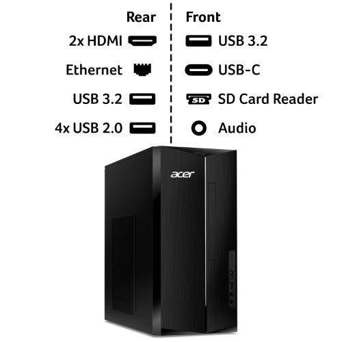 Acer Aspire TC-1785 desktop tower - Intel Core i5, 8GB, 512GB SSD, Windows 11