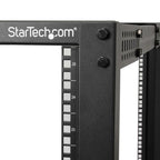 StarTech.com 25U 4-Post Server Rack, 19in Open Frame Rack with 40in (101cm) Mounting Depth and 1200lb (544kg) Weight Capacity, Mobile or Floor Mount IT Rack