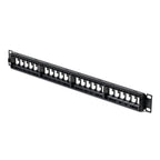 StarTech.com 24 Port 1U Blank Keystone Patch Panel with Cable Management Bar, Rackmount Cat6 Patch Panel for RJ45 UTP Ethernet Network Jacks