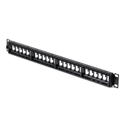 StarTech.com 24 Port 1U Blank Keystone Patch Panel, Rackmount Cat6 Patch Panel for RJ45 UTP Ethernet Network Jacks