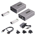 StarTech.com 2-Port USB 3.0 Extender over OM3 Multimode Fiber - LC/LC - 2x 5Gbps USB-A Hub - 350m (1150ft) Range - Durable USB Fiber Optic Extender - Optical USB Extender - TAA