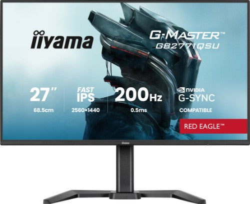 iiyama G-MASTER Join the pro squad with the 27" Red Eagle, delivering stunning QHD resolution and a blistering 200Hz refresh rate