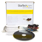 StarTech.com 4 Port PCI Express USB 3.0 Card - 5Gbps - 2 External & 2 Internal - SATA Power - UASP Support - 2x Internal (IDC) Motherboard-Style Headers - TAA