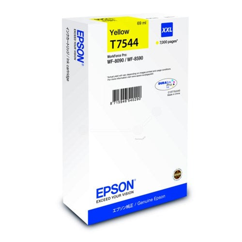 Epson C13T75444N/T7544 Ink cartridge yellow, 7K pages ISO/IEC 24711 69ml for Epson WF 8090
