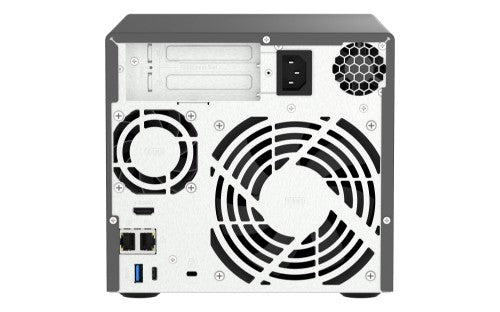 QNAP TVS-H474 NAS Tower Intel® Core™ i3 i3-12100 8 GB DDR4 0 TB QuTS hero Black