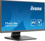 iiyama ProLite 21.5” PCAP 10pt touchscreen monitor featuring IPS panel technology, Edge-to-Edge glass design and anti fingerprint coating