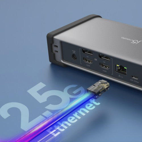 j5create JTD568 Thunderbolt™ 4 Quad Display Docking Station-UK, Black