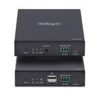 StarTech.com HDMI KVM Extender Over IP Network, 4K 60Hz, Driverless, HDMI and USB Over Ethernet/CAT6, AVoIP, Transmitter and Receiver Kit, Includes Mounting Kits