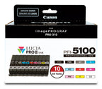 Canon 6951C009/PFI-5100 Ink cartridge multi pack MBK,PBK,C,M,Y,PC,PM,R,GY,CO Pack=10 for Canon IPF PRO-310