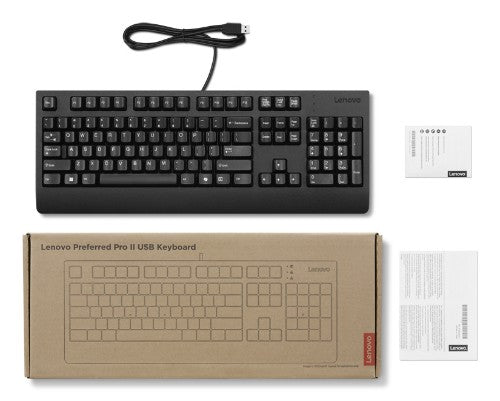 Lenovo Preferred Pro II keyboard Home/Office USB German Black