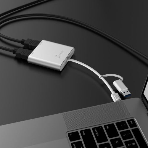 j5create JCA365-N USB-C® to Dual HDMI™ Multi-Monitor Adapter