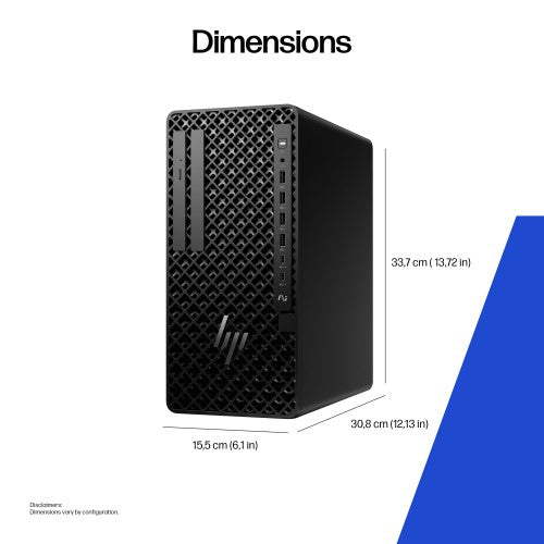 HP Z1 Tower G1i Desktop PC Wolf Pro Security Edition Intel Core Ultra 7 265 32 GB DDR5-SDRAM 1 TB SSD NVIDIA RTX A1000 Windows 11 Pro Workstation AI Workstation, AI PC Black