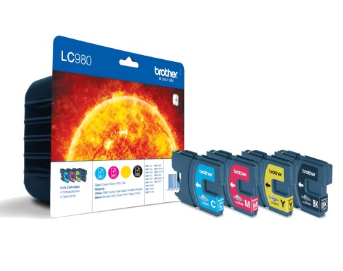 Brother LC-980VALBP Ink cartridge multi pack Bk,C,M,Y 360pg + 3x260pg Pack=4 for Brother DCP 145 C