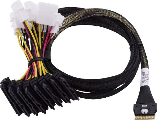 Microchip Technology 2305400-R Serial Attached SCSI (SAS) cable 0.8 m Black, Multicolour