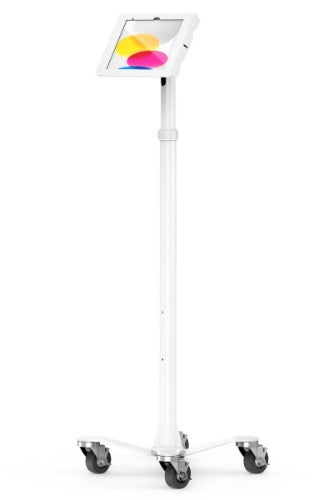 Compulocks iPad 10th-11th (A16) Gen, Apex Enclosure Medical Rolling Cart - White