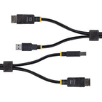 StarTech.com 6ft (1.8m) DisplayPort and USB 5Gbps KVM Cable, 4K 60Hz, Universally Compatible DP 1.2/USB 3.0 Combo Cable for KVM Switches