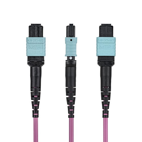 StarTech.com 1m (3ft) MTP®/MPO Fiber Optic Cable, 24F Type-B, OS2 Single Mode MTP/APC Female Fiber Patch Cable, 9/125µm, OFNP Plenum, MTP-24 Fiber Jumper Cord