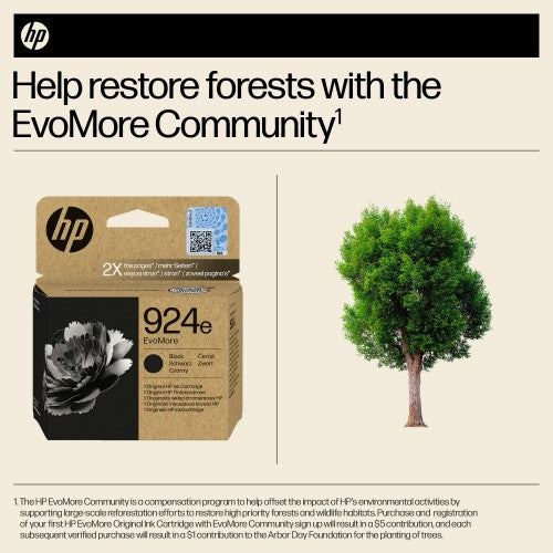 HP 4K0V0NE/924E Ink cartridge black EvoMore, 1K pages ISO/IEC 19752 25ml for HP OJ Pro 8120/e