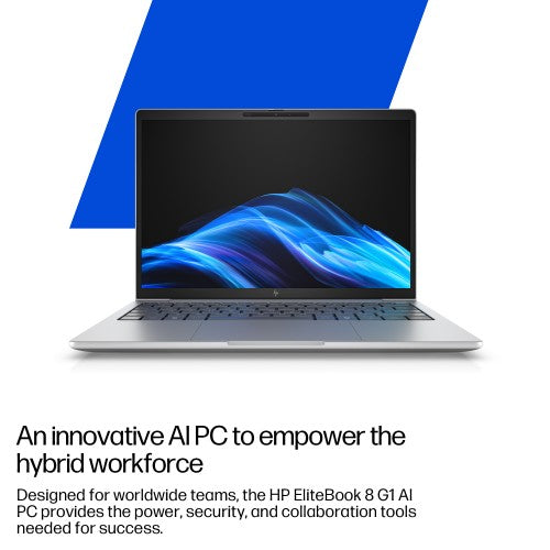 HP EliteBook 8 G1i AI Wolf Pro Security Edition Intel Core Ultra 7 255U Laptop 35.6 cm (14") WUXGA 24 GB DDR5-SDRAM Wi-Fi 6E (802.11ax) Windows 11 Pro AI PC Silver