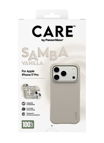 PanzerGlass CARE by ® Fashionable Case Samba Vanilla w. MagSafe iPhone 17 Pro