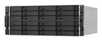 QNAP 4U 24-bay 3.5 SATA HDD NAS - AMD Ryzen 7000 series 8C16T (boost up to 5.3 GHz) - 32GB DDR5 non-ECC RAM (max. 128GB total) - 2x M.2 2280 PCIe Gen5 x2 slots for SSD cache - 2x 10GBASE-T + 2x 2.5 GbE RJ45 - 3 x PCIe Gen 4 expansion slots - 2 x 550W redu