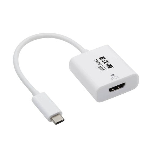 Tripp Lite U444-06N-HD8KW USB-C to HDMI Adapter (M/F) - 8K, HDR, 4:4:4, HDCP 2.3, White