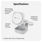 Targus HJ3320WHGL mobile device charger Headphones, Smartphone, Smartwatch White USB Wireless charging Fast charging Indoor