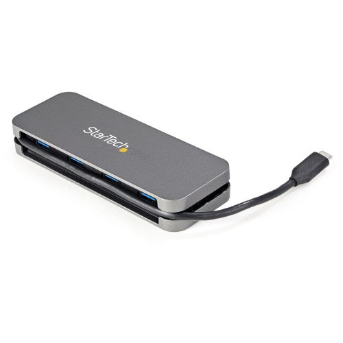 StarTech.com 4 Port USB C Hub - 4x USB-A - USB 3.0 Type-C Hub - USB 3.2 Gen 1 (5Gbps) - Bus Powered Portable USB-C to USB-A Adapter Laptop Hub - 11.2" (28.5cm) Cable w/ Cable Management