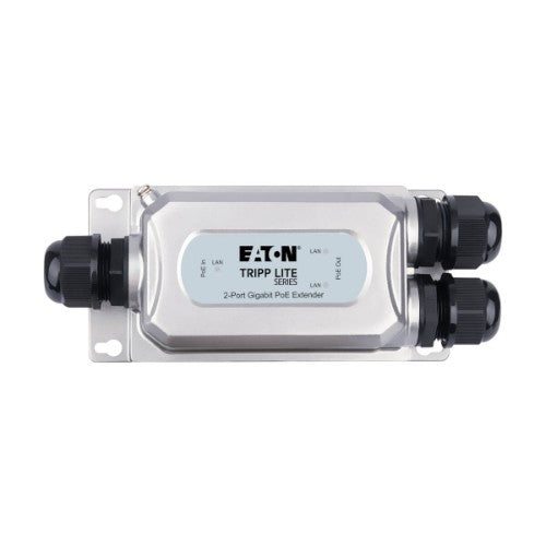 Tripp Lite NPOE-EXT-2X1G30 2-Port Gigabit Ethernet PoE+ Extender/Repeater - Cat5e/6/6a, 95W, IP67, IK10, 328 ft. (100 m)