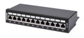 Intellinet Patch Panel, Cat6a, FTP, 12-Port, Desktop, Shielded, 90° Top-Entry Punch Down Blocks, Black