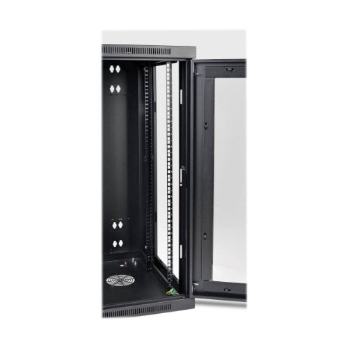 Tripp Lite SRW18USG SmartRack 18U Low-Profile Switch-Depth Wall-Mount Half-Height Rack Enclosure, Clear Acrylic Window, Hinged Back