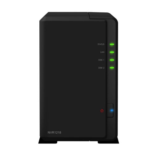 Synology NVR1218 network video recorder Black