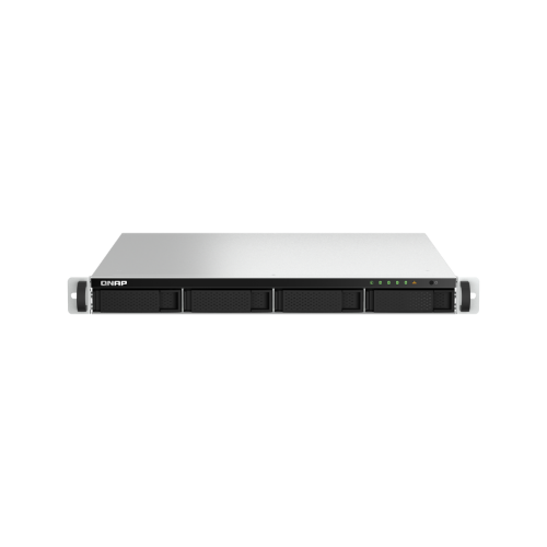 QNAP TS-464U-RP NAS Rack (1U) Intel® Celeron® N5095 8 GB DDR4 0 TB QNAP Turbo System Aluminium, Black