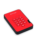 iStorage diskAshur² HDD 2TB Red | Secure Portable Hard Drive |AES-XTS 256-bit Hardware Encryption | PIN protected | OS & Platform Independent | TAA Compliant |Brute force hack defence | Dust/Water Resistant