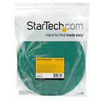 StarTech.com 50ft Hook and Loop Roll - Cut-to-Size Reusable Cable Ties - Bulk Industrial Wire Fastener Tape /Adjustable Fabric Wraps Green / Resuable Self Gripping Cable Management Straps
