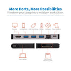 Tripp Lite U442-DOCK5D-GY USB-C Dock - 4K HDMI, USB 3.x (5Gbps), USB-A/C Hub Ports, GbE, Memory Card, 100W PD Charging, Detachable Cord