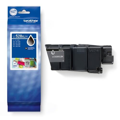 Brother LC-528XLBK Ink cartridge black ultra High-Capacity, 12K pages ISO/IEC 19752 for Brother MFC-J 6975