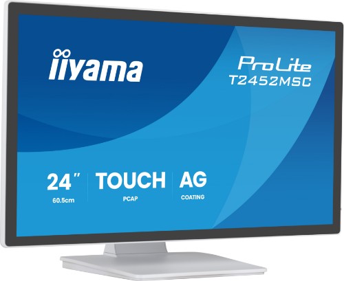 iiyama T2452MSC-W2AG computer monitor 61 cm (24") 1920 x 1080 pixels Full HD LED Touchscreen White