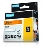 Dymo 18436/S0718500 Ribbon Vinyl black on orange 19mm x 5,5m for Dymo Rhino 6-19mm/24mm